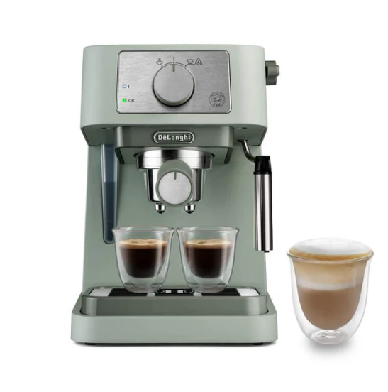 Delonghi EC260.GR Stilosa Traditional Barista Pump Manual Espresso Coffee Machine Green